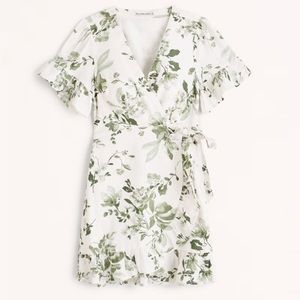 Angel sleeve wrap dress